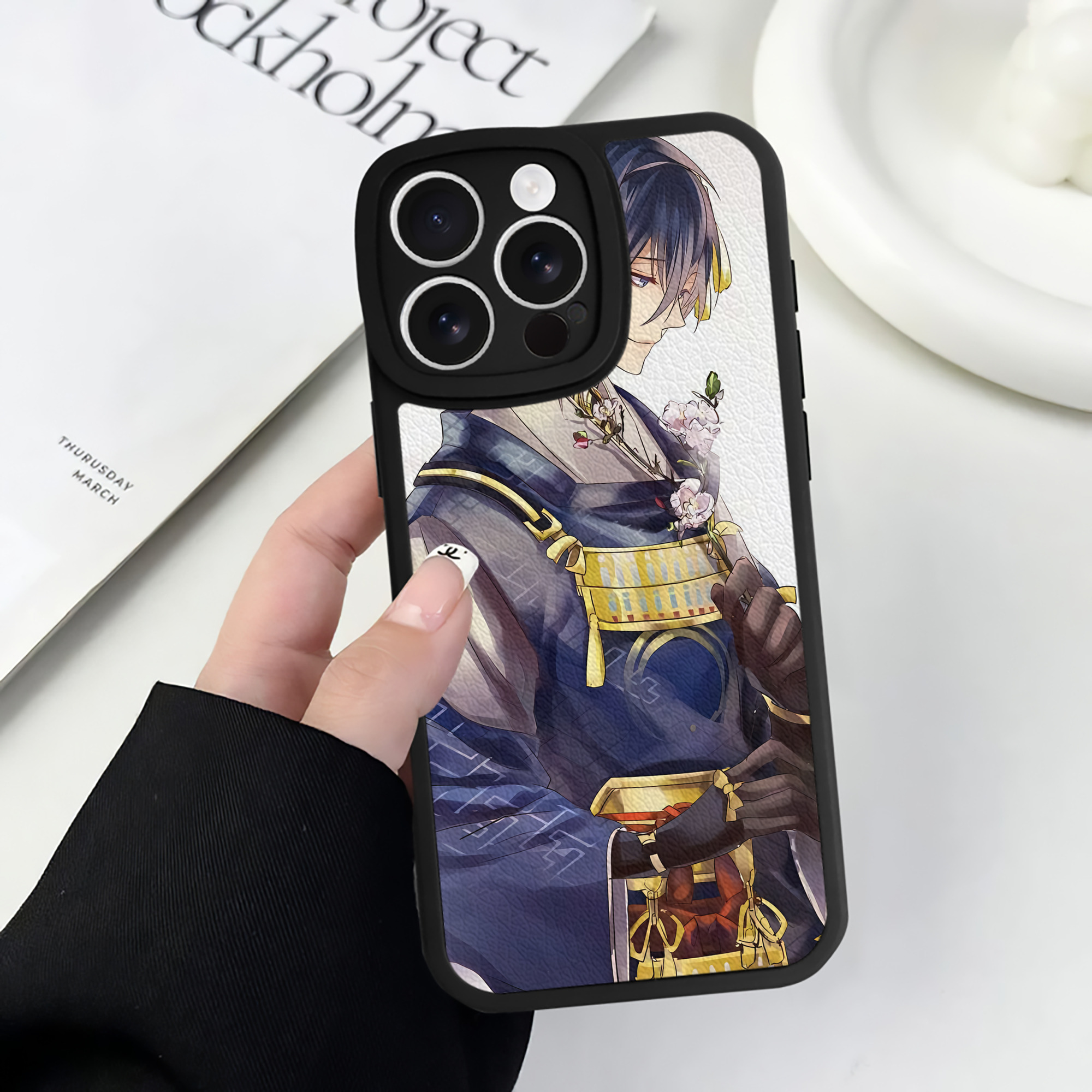 （画像用） 刀剣乱舞 Touken Ranbu 【iPhone 16シリーズ対応】シリコンスマホケース（レザー調） 材質：シリコン